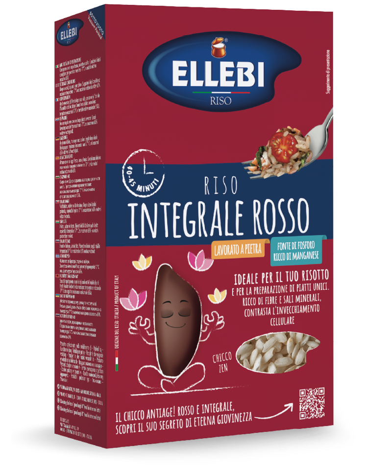 riso integrale rosso il chicco antiage - Riso Ellebi